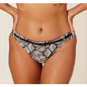 Andie Size Small Riviera Bikini Bottom Belted Snake print New